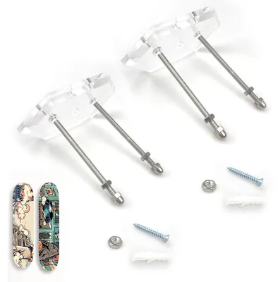 Produktbild von 2 Stück Acryl Skateboard Wandhalterung für Display und Lagerung