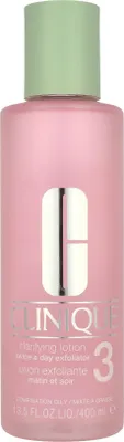 Produktbild von Clinique Clarifying Lotion 3, Reinigungslösung, Frauen, Mischhaut, ölige Haut, Exfoliation, Mattierend, Glättend, Flasche, Water\Aqua\Eau, Alcohol Denat., Salicylic Acid, Hamamelis Virginiana (Witch Hazel), Butylene...
