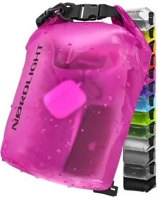 Produktbild von Nordlight Dry Bag 2L Wasserdichter Beutel - (Pink) Wasserdichter Packsack Mit Roll Top Verschluss Und Schultergurt | Schwimmen, Baden, Strand, Kanu, Stand Up Paddling, Tauchen