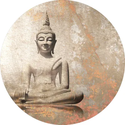 Produktbild von Sanders & Sanders selbstklebende runde Tapete Budha Beige Ø 70 cm