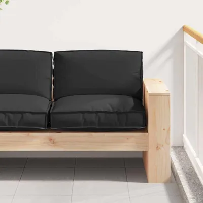 Produktbild von vidaXL Kissen Schwarz 80 x 80 x 12 cm Oxford-Stoff