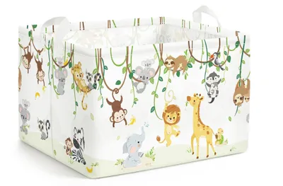 Produktbild von 21L Wasserdichte Kinder-Wäschekorb mit Aufbewahrungsbox