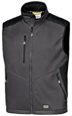Immagine prodotto di Sir Safety GUINEA Gilet da lavoro da uomo in softshell e pile con bordino riflettente, XXL, grigio