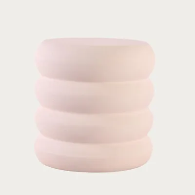 Zdjęcie produktu dla HOMLA Stolik kawowy SOLTRE metalowy ecru 37,5x37,5 cm