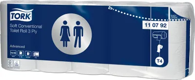 Zdjęcie produktu dla tork 110792 papier toaletowy TORK, 3-warstwowy, biały