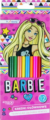 Image de Crayons de couleur 12k triangulaires Barbie Majewski