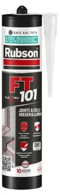 Image de Mastic d'étanchéité Ft101 jointe et colle RUBSON gris 7016, 280 ml