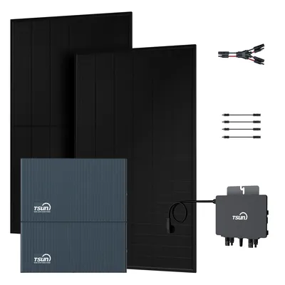 Produktbild von Powerness Balkonkraftwerk Speicher, TSUN DCU2000Lite mit DB2000 Lite Erweiterungsakku & 800W Mikrowechselrichter, 2 x 455W Solarmodule (0% MwSt)