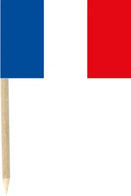 Immagine prodotto di Bandiere della Francia 50 pezzi blu-bianco-rosso 3x5cm - taglia unica