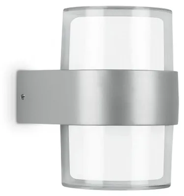 Produktbild von LED Außenleuchte Außenlampe Milchglas 2x8W 4000K silber IP44 Metall Telefunken