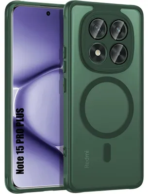 Image de Coque pour Xiaomi Redmi Note 15 Pro Plus 5G, avec Cercle Magnétique et Vitre Caméra - Vert Nuit