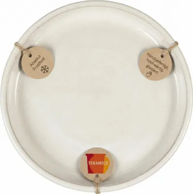 Produktbild von Keramik Untersetzer Grau Weiߨ 40cm XXL Blumenkübel Teller Wasserdicht Frostfest