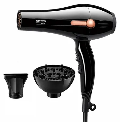 Produktbild von Ionen-Haartrockner, 2000 W, 3 Temperaturstufen, 2 Gebläsestufen, Kaltluftfunktion, 2 Aufsätze