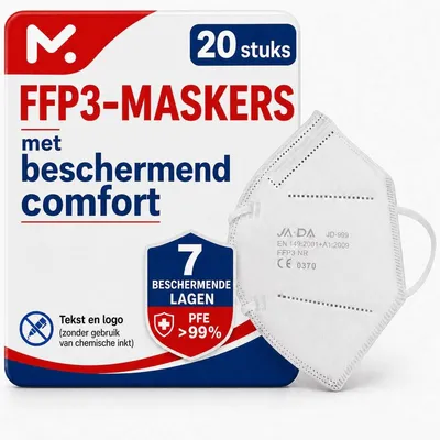 Produktbild von FFP3 Atemschutzmaske Mundschutz - 7 Lagen -  - 20 Stück