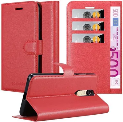 Obrázek produktu pro Cadorabo Case for Xiaomi RedMi PRO Protective Cover in Red Pouzdro na mobilní telefon s magnetickým zavíráním