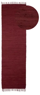 Produktbild von carpetfine Kelim Chindi Uni Violett Läufer 80x300 cm | Moderner Teppich für Wohnzimmer und Küche