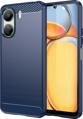 Produktbild von Redmi 13C Hülle, Carbon-Faser TPU Silikon Stoßfest Schutzhülle für Xiaomi Redmi 13C /Poco C65 Blau