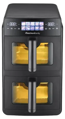 Produktbild von Melchioni Heißluftfritteuse 10L Doppelkorb 2600W Dual Zone Display