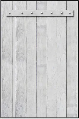 Produktbild von Wallario Wandbild Graue Holztür, Größe: 61 x 91,50 cm, Poster mit schwarzem Aluminiumrahmen