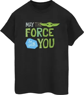 Produktbild von Star Wars - "The Mandalorian May The Force Be With You" T-Shirt für Damen BI45757 (S) (Schwarz)