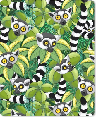 Produktbild von MuchoWow® Mauspad Mousepad Muster - Dschungel - Ringelschwanzlemur 30x40 cm - Mousepads - Maus Mat - Pad - Mausunterlage - Mausmatten