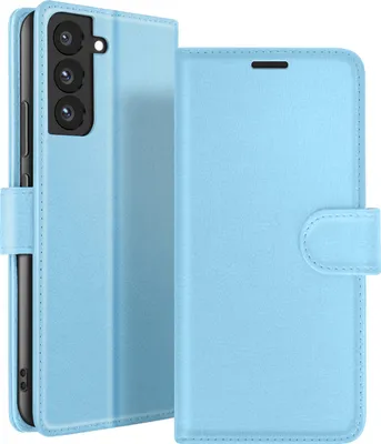 Zdjęcie produktu dla Zanaé, etui portfelowe Samsung Galaxy S22 z podstawką, błękitne