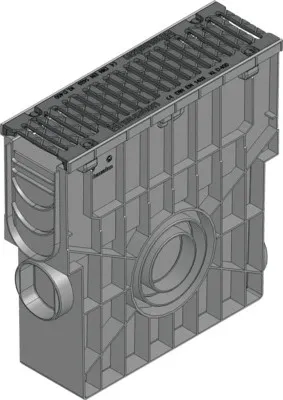 Produktbild von Hauraton Recyfix NC Einlaufkasten aus PP mit integrierter Zarge und Kunststoffeimer NW 100 mm 500 mm x 160 mm x 504 mm