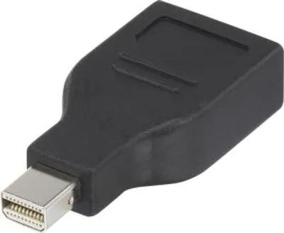 Produktbild von Renkforce RF-4174572 DisplayPort Adapter [1x Mini-DisplayPort Stecker - 1x DisplayPort Buchse] Schwarz vergoldete Steck