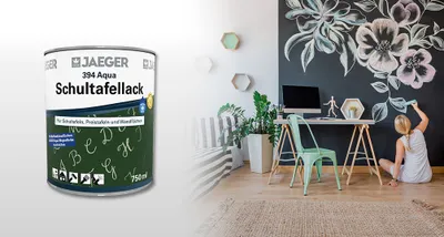 Produktbild von Jaeger 394 Aqua Schultafellack 375ml Schwarz