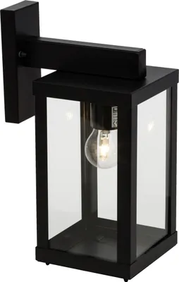 Produktbild von Design Außenwandlampe Schwarz - IP44 Spritzwasserschutz Haustür Garten