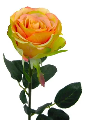 Produktbild von Kunstblume, Gartenrose ca 42cm. Künstliche Rose, Dekoblume HELLROSA