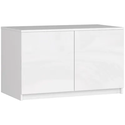 Produktbild von Schrankaufsatz für Kleiderschrank AKORD S90 Weiß Weiß Glanz B90 x H55 x T51 cm