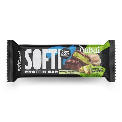 Produktbild von Polleo Softi Protein Bar, 50 g - Dubai Chocolate