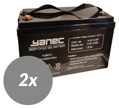 Obrázok produktu pre Yanec Žltá batéria 12 V 100 Ah Náhradná sada (bez káblov)