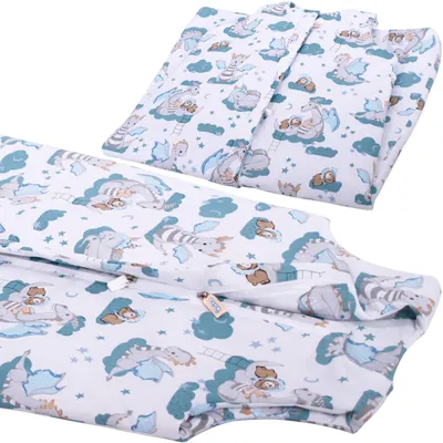 Produktbild von Schlafsack für Kinder von 4 bis 7 Jahren, großer Kinderschlafsack BOBO mit Temperaturregulierung, Baumwolle - Drachen auf Weiß