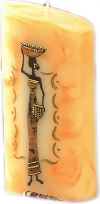 Produktbild von Kerze African Woman - Oval/oval - orange - 13x9cm