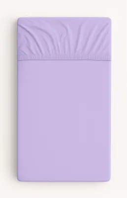 Obrázok produktu pre Bavlnené prestieradlo do detskej postieľky 140x70 cm - fialové