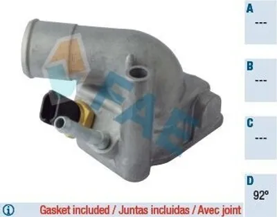 Produktbild von FAE Thermostat Kühlmittel 92°C für OPEL Corsa C Schrägheck (X01) Meriva A (X03) Astra H Caravan (A04) Astra H Schrägheck (A04) Astra G CC (T98)