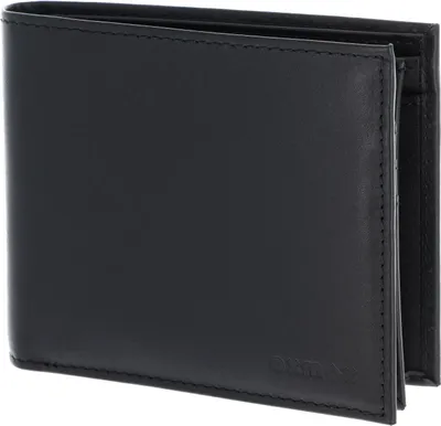 Produktbild von oxmox Leder Geldbörse Leather RFID Protect Querscheinbörse Pure 2.0 Embossed Black schwarz