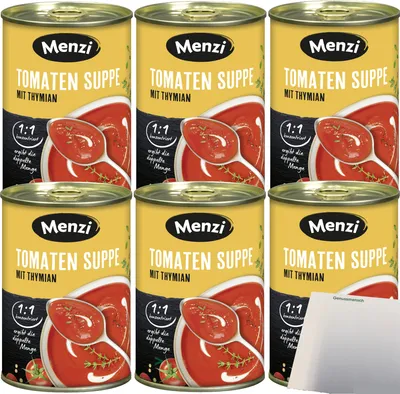Produktbild von Menzi Tomaten Suppe Konzentriert 6er Pack (6x400ml Dose) + usy Block