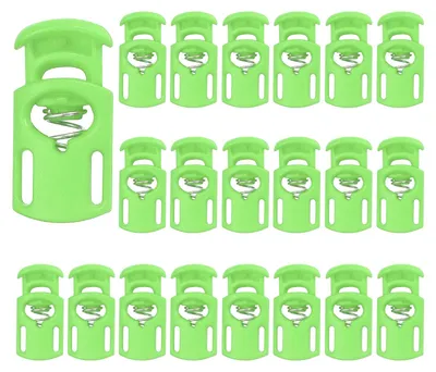 Nylon Federkordstopper, 35 Stück, Grün, 7,9 mm Innendurchmesser