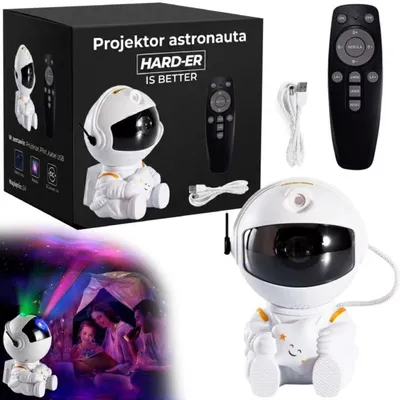 Obrázok produktu pre Projektor hviezd astronaut s nočnou lampou 8 režimami hmloviny zelenými hviezdami diaľkovým ovládaním a USB