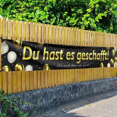 Immagine prodotto di Banner per la laurea, decorazione nera e oro