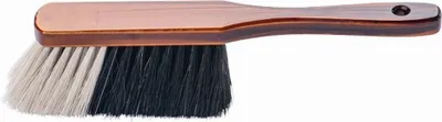 Produktbild von Handfeger Rosshaarmischung 29 cm weier Bart, braun lackiert