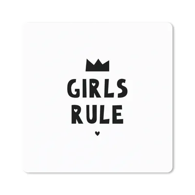 Produktbild von MuchoWow® Mauspad Mousepad Zitate - Kinder - Mädchen - Mädchen regieren - Sprichwörter 20x20 cm - Mousepads - Maus Mat - Pad - Mausunterlage - Desk Mat - Bureauartikeln