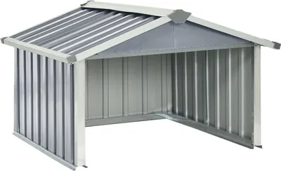 Produktbild von vidaXL Rasenmäher Garage 92x97x63 cm Verzinkter Stahl Grau