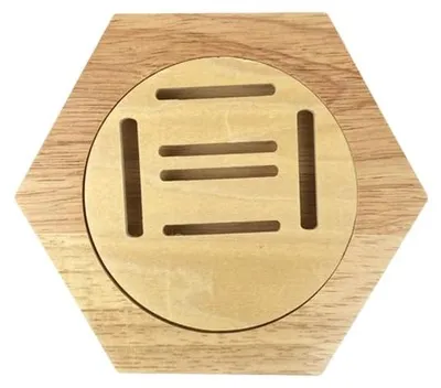 Medaillenhalter aus Holz, sechseckig, für Sportmedaillen