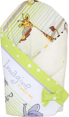Produktbild von Babyhörnchen, Babynest, Schlafsack Steckkissen Pucktuch Einschlagdecke - D08 - Safari Grün
