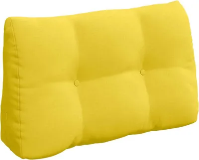 Image de vidaXL Dossier Coussin jaune clair 80 x 24 x 50 cm Tissu