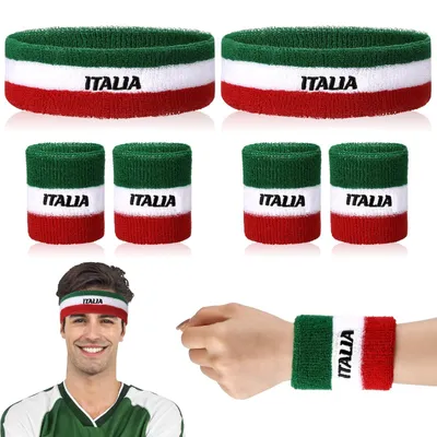 Produktbild von Schweißband-Set – Stirnband – Handgelenkbänder – Sportzubehör – Atmungsaktiv – Bequem – Sportartikel